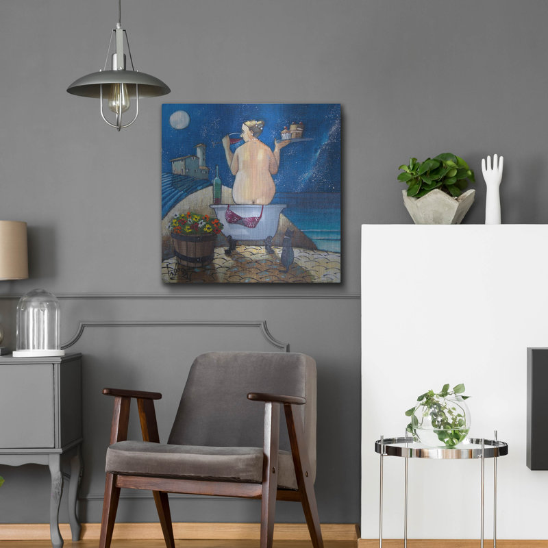 Art mural en métal Rosecliff Heights par Bath West, H 24 po x l 24 po