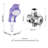 Children's Handheld Shower Head，Kids Showerhead With Hose & Diverter, Hippie-122851364-122851367-122851368