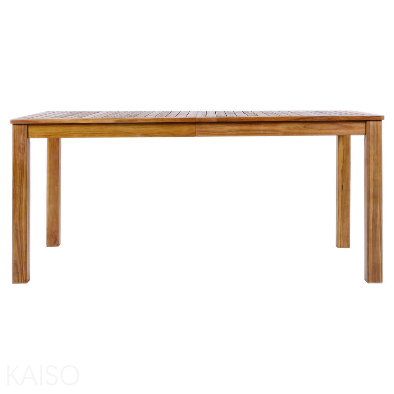 Table de salle à manger d'extérieur en bois pour terrasse, L 67 po