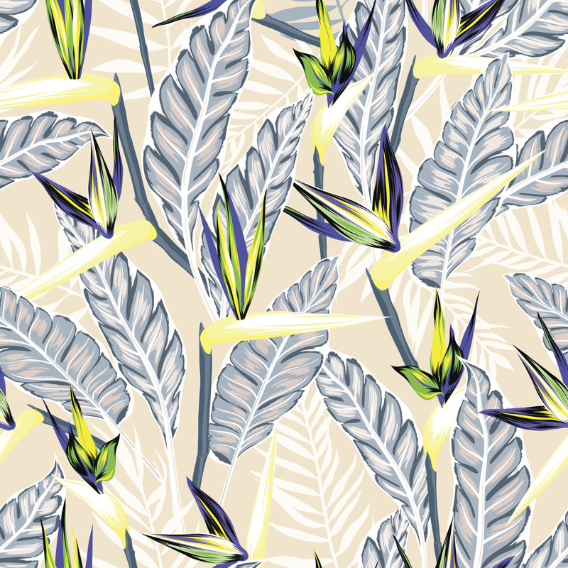 Aashutosh Birds Of Paradise Pattern by Katyagrib - Wrapped Canvas Print, 30cm H x 30cm W x 3.8cm D