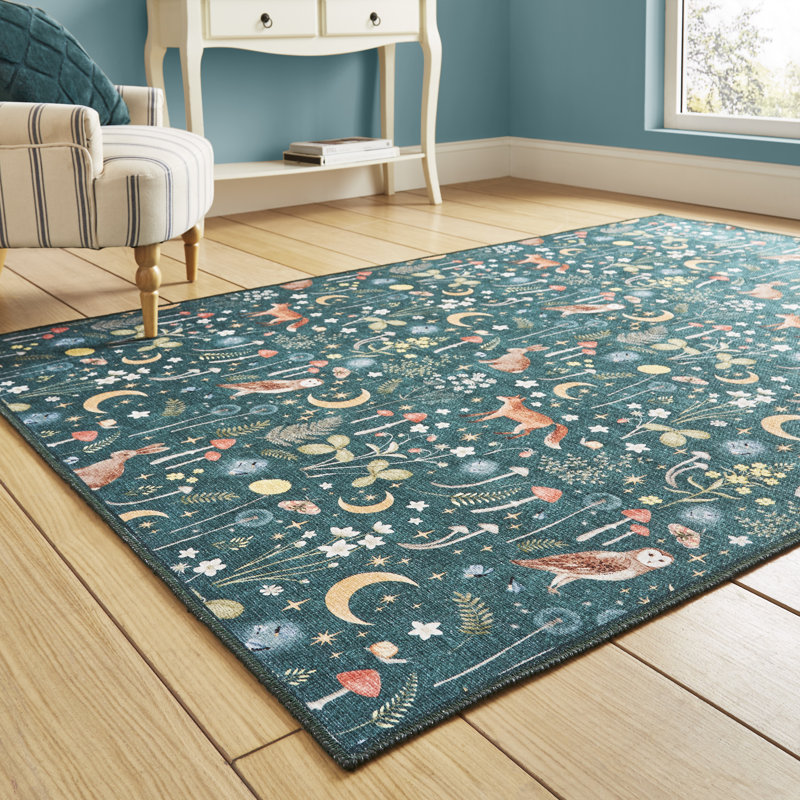CL - Twilight Animals Green - 152 x 230, Rectangle 152 x 230 cm, Green