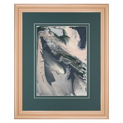 Sage Flow Wall Art - 34" x 40" - Gold Frame