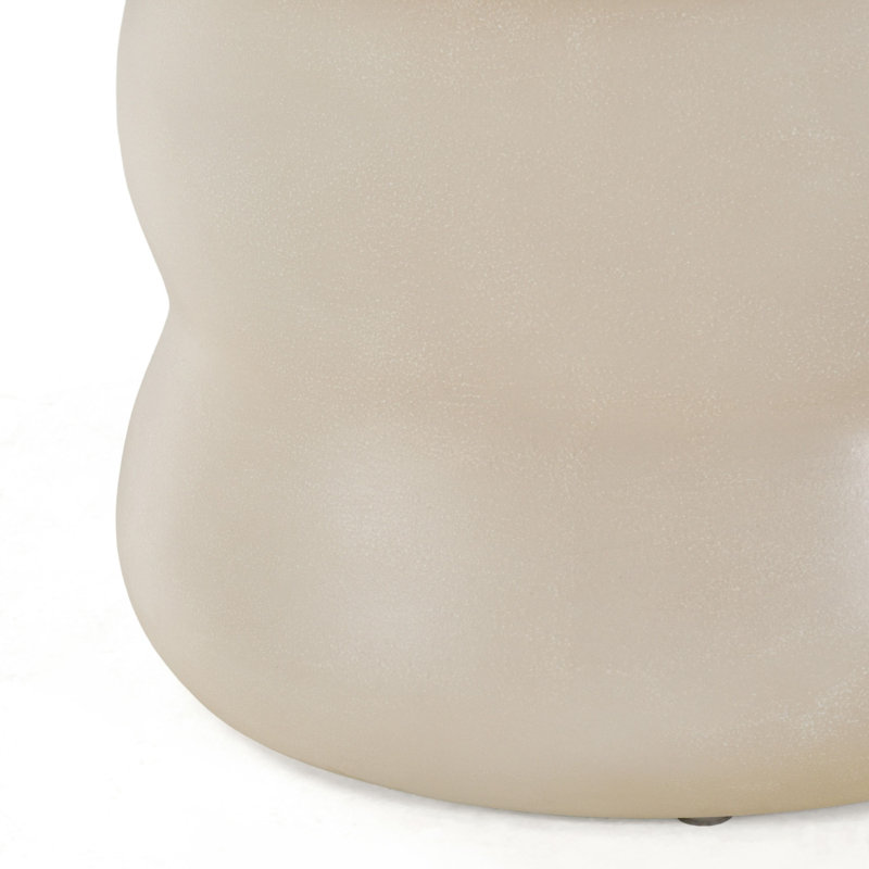 Table de salle à manger ronde moderne beige Sosso en fibre de verre