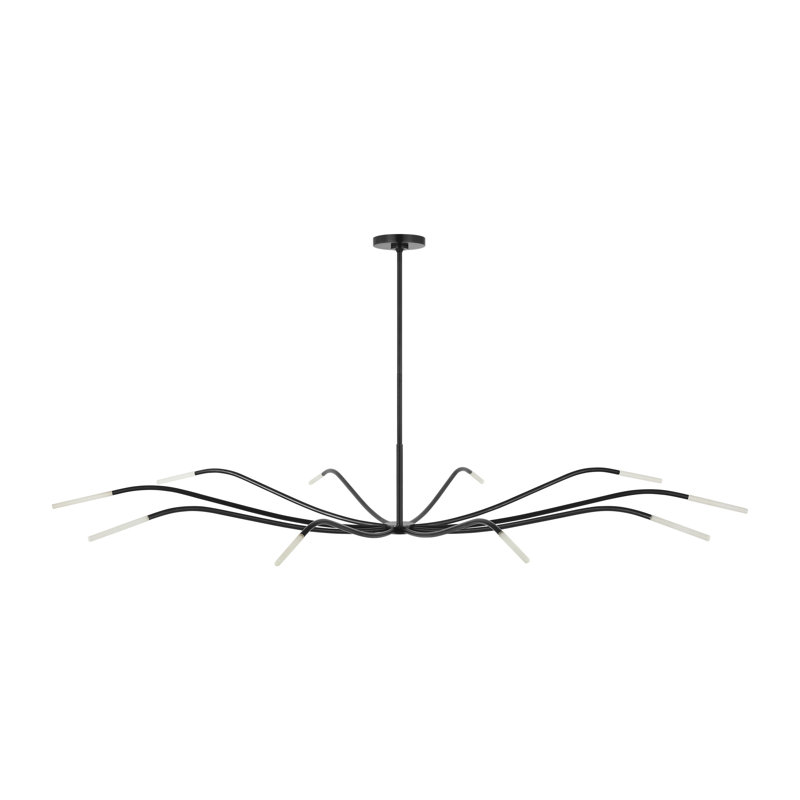 Lajos LED Chandelier, 8.7" H x 67.3" W x 67.3" D, Bronze, 10 Lights