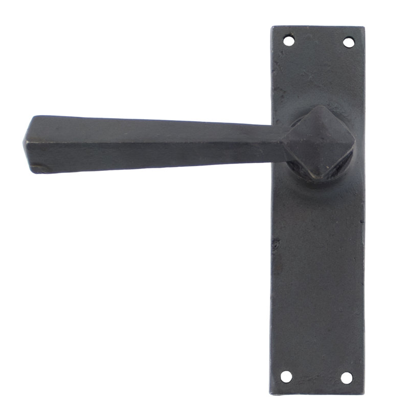 Straight Lever Latch Set, Beeswax