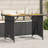 Dakota Fields Patio Table With Wooden Top 43.3"X26.8"X27.6" Poly Rattan-420705745