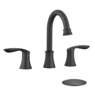 Widespread 2-handle Bathroom Faucet with Drain Assembly