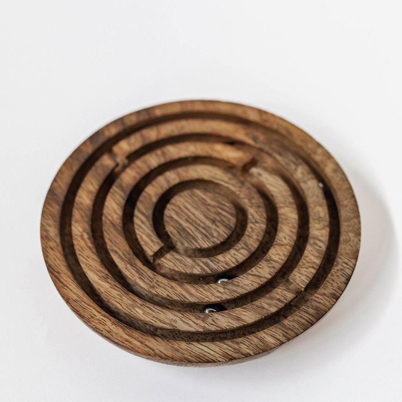 Jeu de labyrinthe en bois