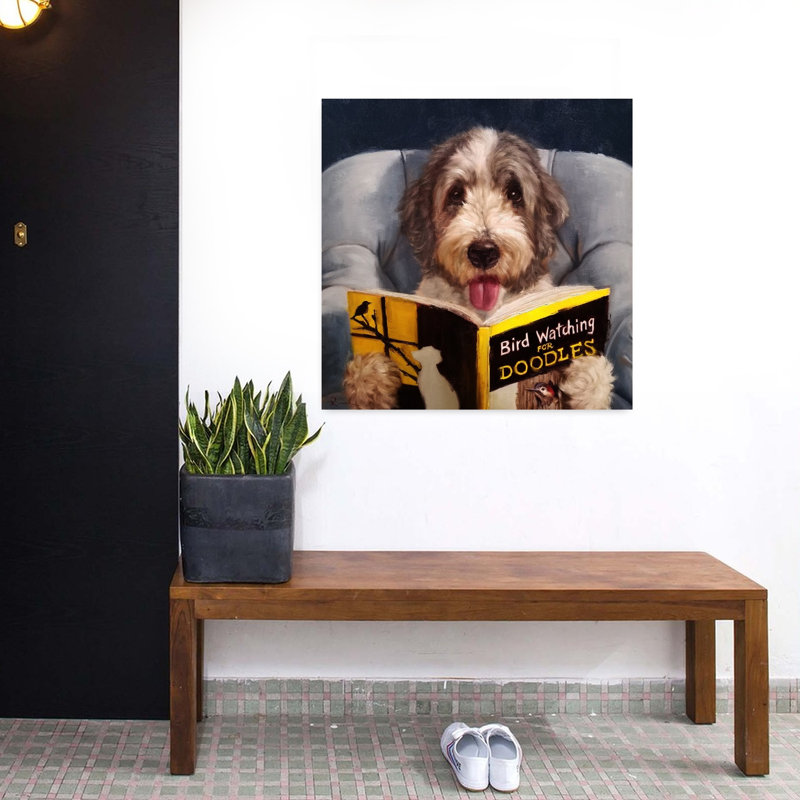 Ornithology for Doodles, art urbain contemporain pour chien, H 32 po x l 32 po