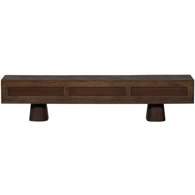 Crumble Carved Tv Unit Mango Wood Walnut