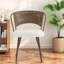 Chaises de salle à manger confort, style campagnard en métal rotin pour la maison de cuisine