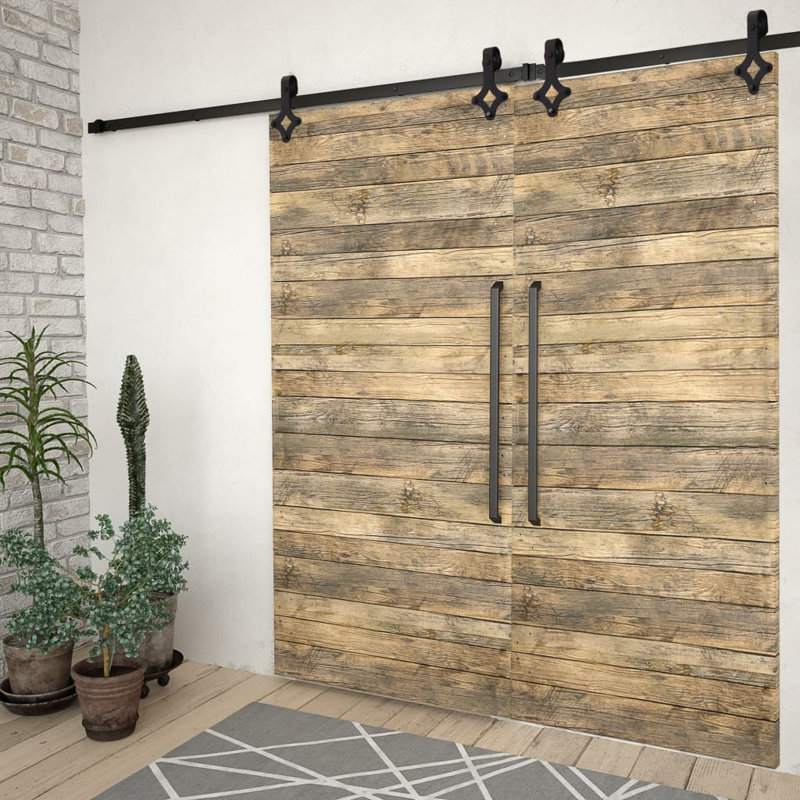Celestiel Sliding Double Door Barn Door Hardware Kit