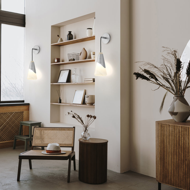 Aimie 1 Light Wall Sconce, Brushed Nickel