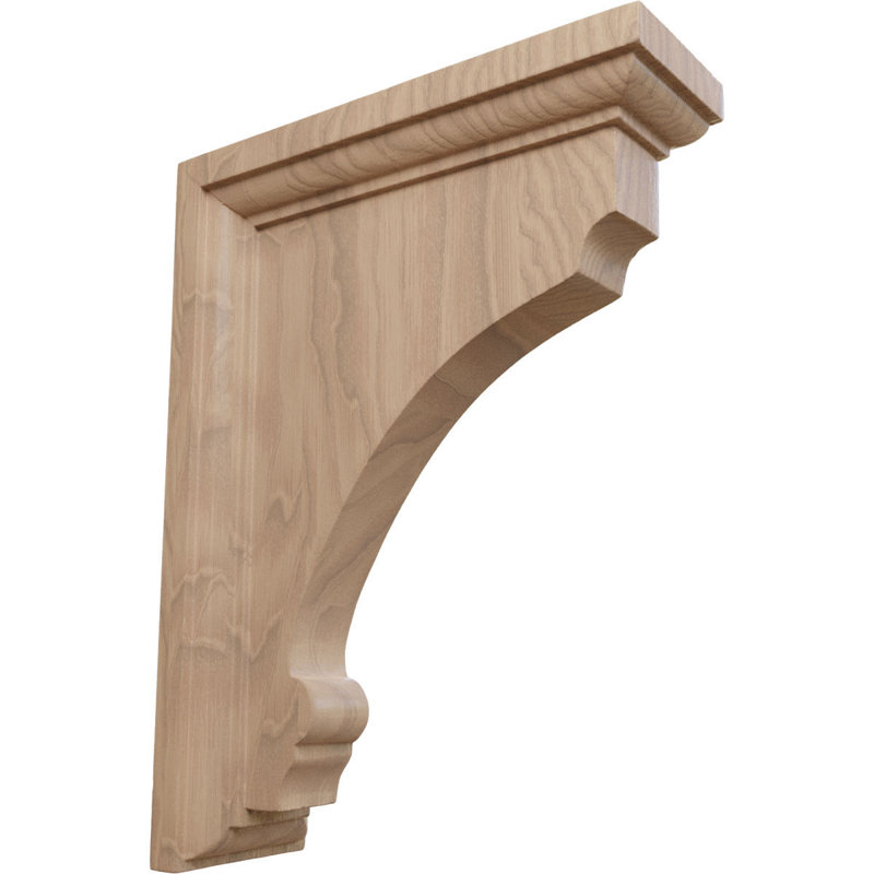 Support en bois Thompson, Acajou, H 10 po x l 2,5 po x P 7 po