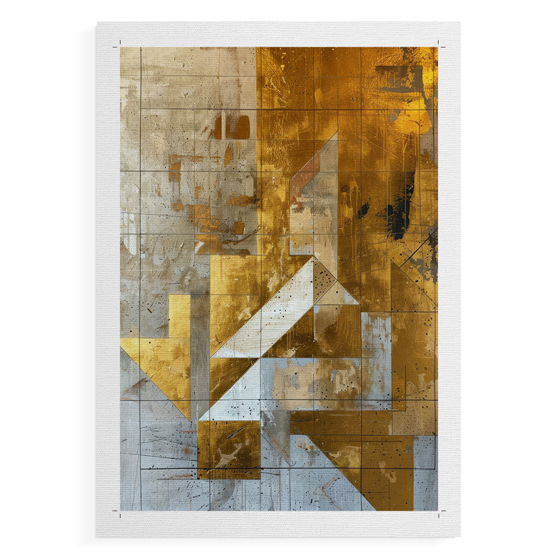 ABSTRACT Series XCV III - Impression sur toile seulement - NON-CADRE, H 18 po x l 12 po