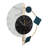 Dakwan Glass and Iron Wall Clock