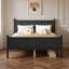 Lit plateforme moderne avec tête de lit et pieds robustes-1088716742-1088716741