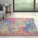 Abbate Abstract Pink/Blue/Orange/Ivory Area Rug