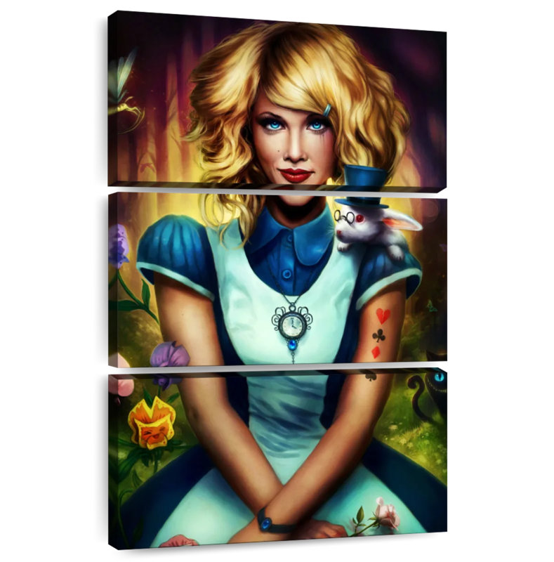 Alice au pays des merveilles, H 32 po x l 20 po