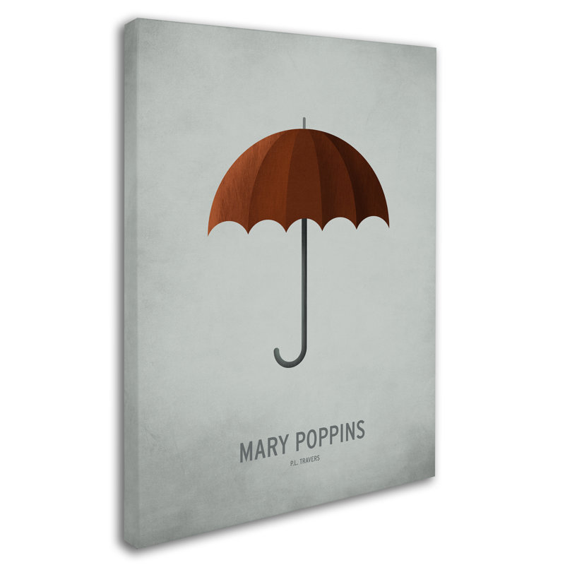 Mary Poppins, art sur toile, H 19 po x l 14 po x P 2 po