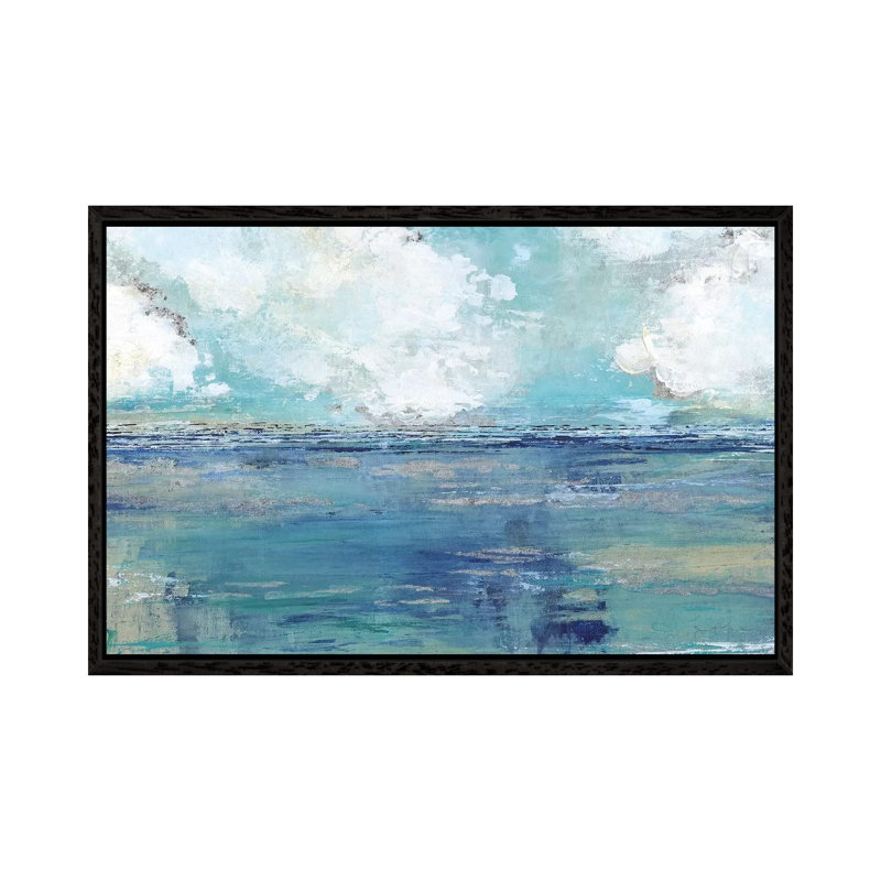 Oceans Away by Tava Studios - Painting on Canvas, 101.6 cm H x 66.04 cm W, Black Framed