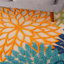 Tapis intérieur/extérieur Alsaedi floral vert/bleu/orange-1240071292