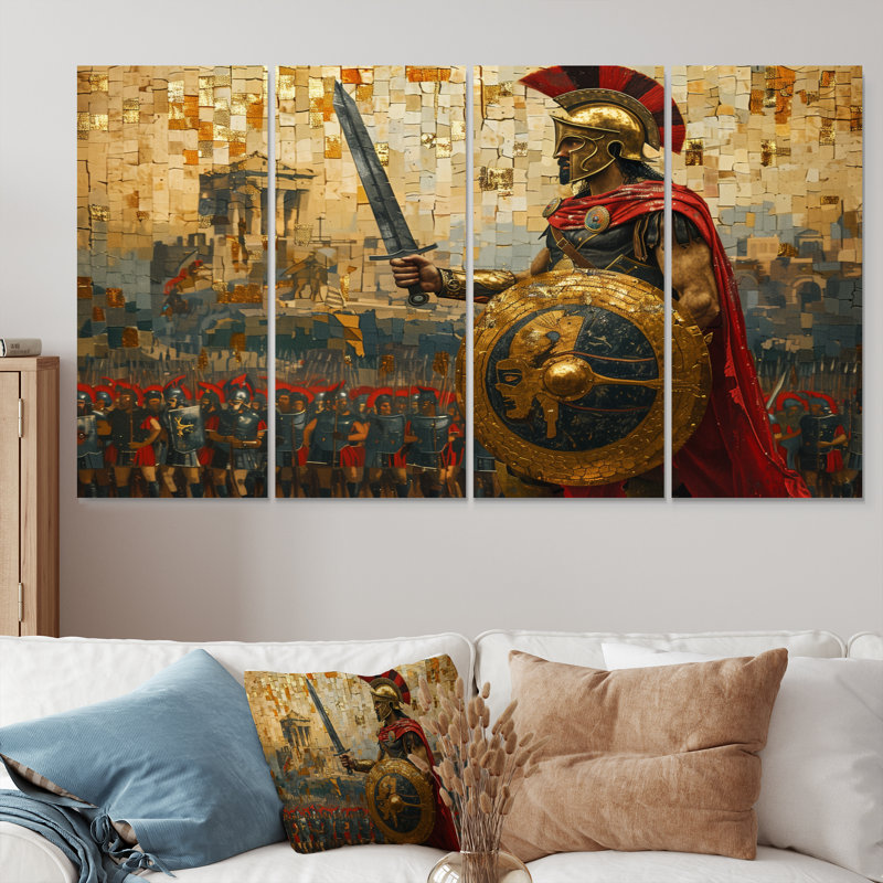 Barry - Ensemble d'art mural sur toile armée, H 32 po x l 64 po