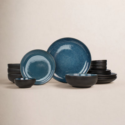 Resona Stoneware Dinnerware Set - Service for 4