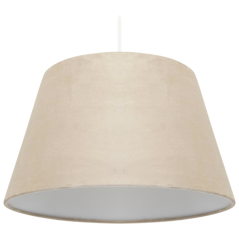 19 cm H Empire Velvet Lamp Shade ( Uno ), Beige