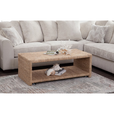 Colston Natural Rectangular Coffee Table With Storage