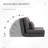 Homcom 2-In-1 Floor Lazy Sofa With 5 Position Adjustable Backrest, Dark Gray, Outdoor Patio Sofa