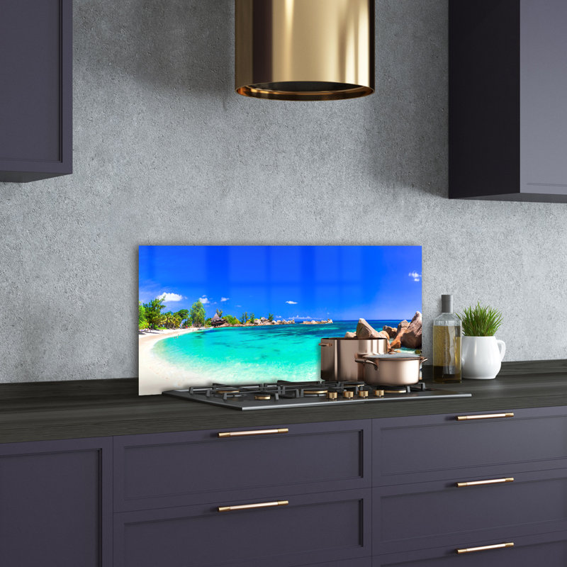 50cm W x 100cm L Glass Peel and Stick Panel