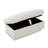 Modern Beige Double Recliner Sofa With Storage Ottoman