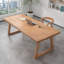 Bureau rectangulaire brun en bois massif-109670597