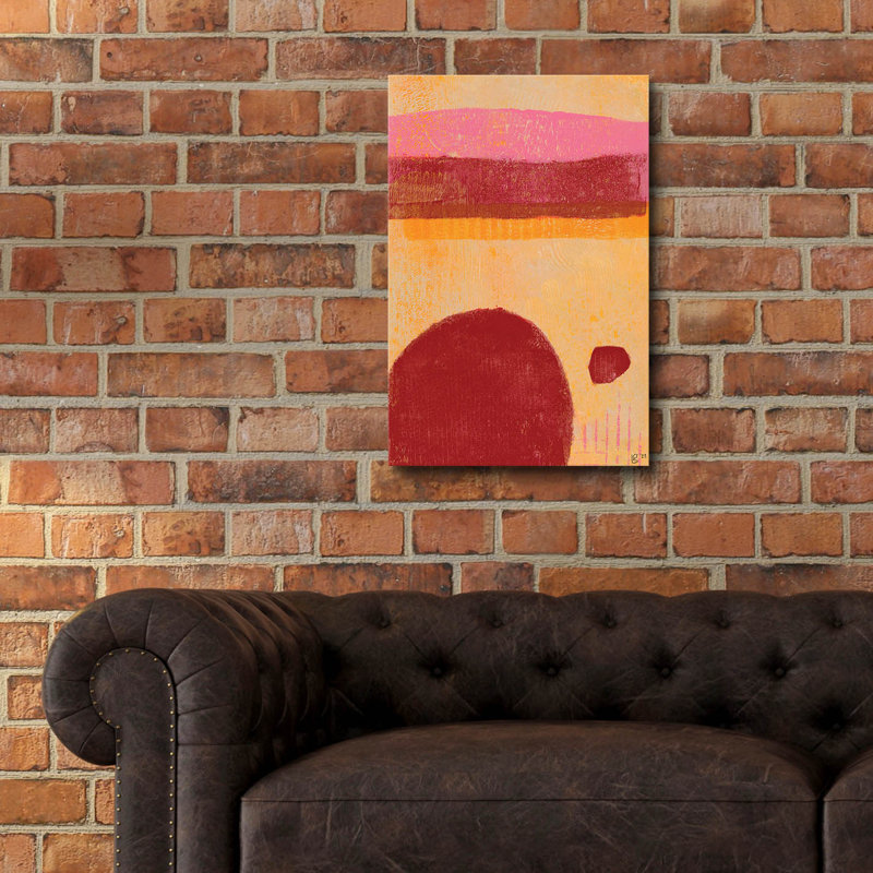  «Red Dot Series 3» par Laura Gibson, art mural en verre acrylique, 16 po x 24 po