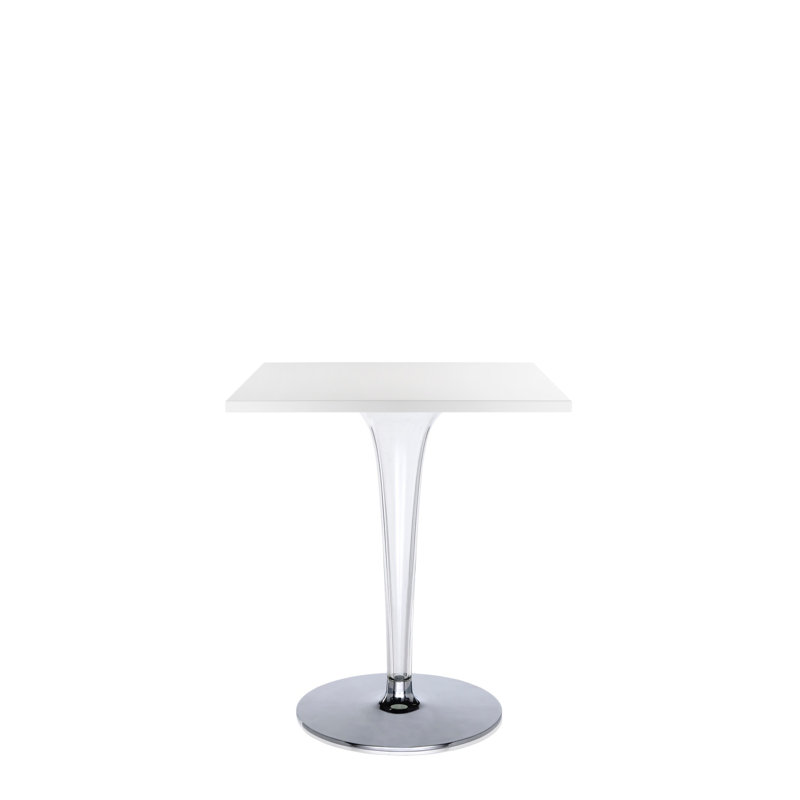 Table basse TopTop II, H 28,5 po x L 24 po x l 24 po, Mélamine blanche