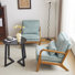 Fauteuil d'appoint rembourré en bois massif Lemley Mid Century