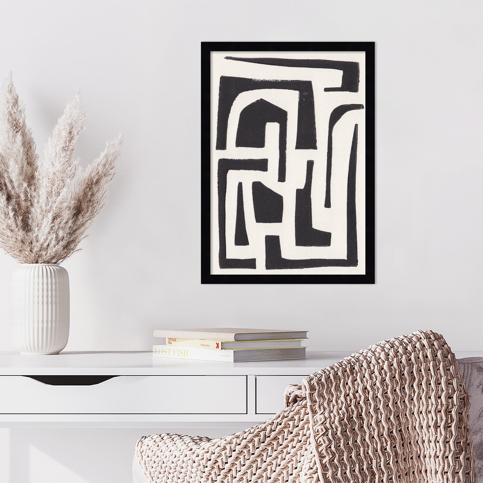 Neighborhood by Alisa Galitsyna, Black, 21" H x 15" W x 1" D
