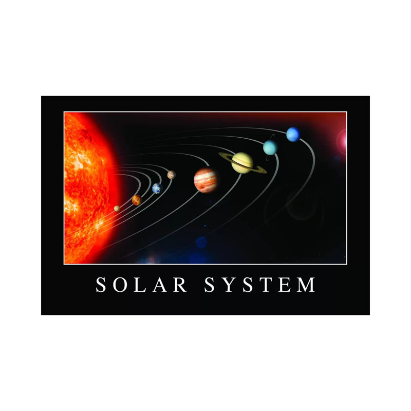 Solar System Poster by Stocktrek Images - Wrapped Canvas Print, 20.32 cm H x 30.48 cm W