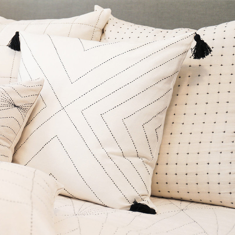 Square Pillow Cover & Insert, Bone