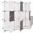 43.3'' W Plastic Shelving Unit