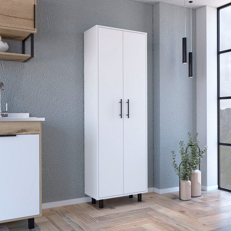 Rangement multiple, cinq tablettes, Blanc