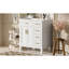 Meuble-lavabo de 30 po avec lavabo en céramique, armoire de rangement avec portes à fermeture en douceur, tiroir profond et tiroir standard, meuble-lavabo élégant pour les petites salles de bain