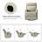 Elimelec Genuine Leather Manual Swivel Recliner-1900425794