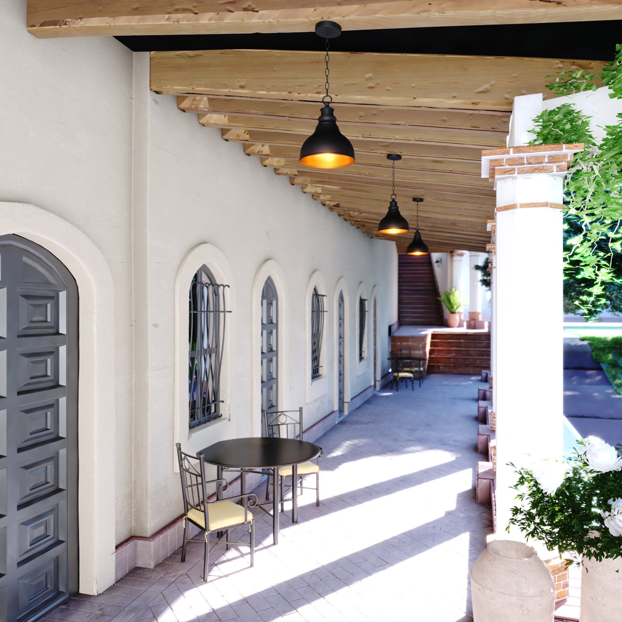 Flavin Outdoor Metal Pendant