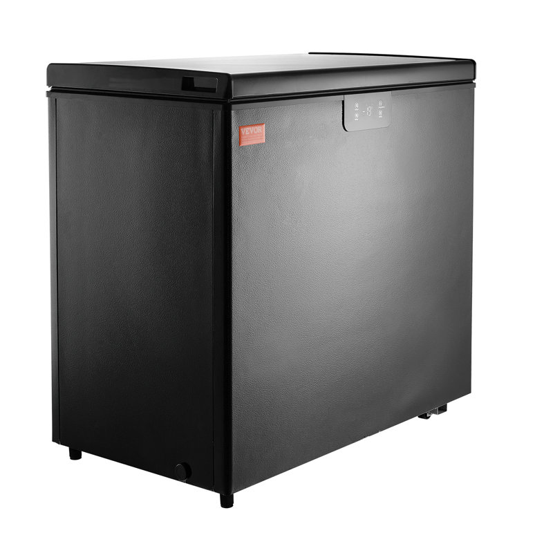 7 Cubic Feet Freezer with Adjustable Temperature Controls, Black