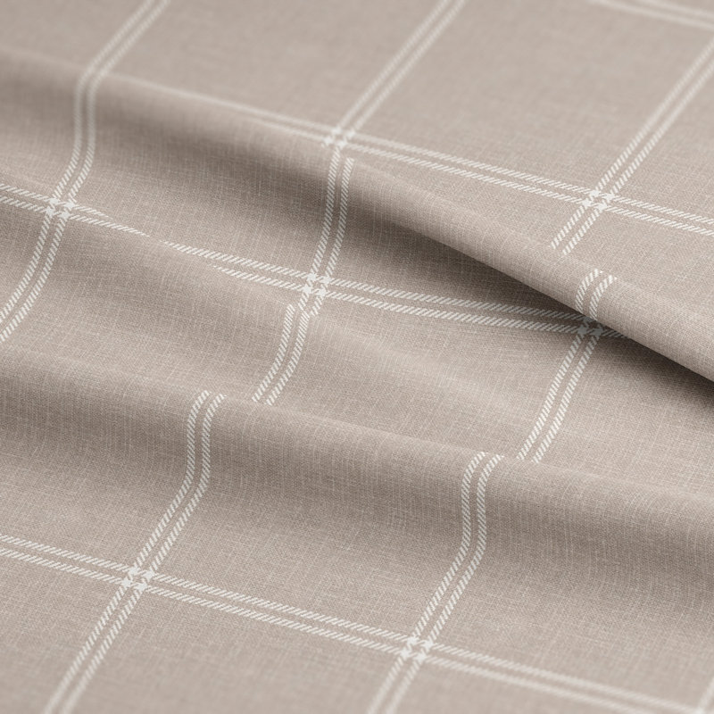 Shay Window Pane Natural Cotton Bedskirt, Full, 18"