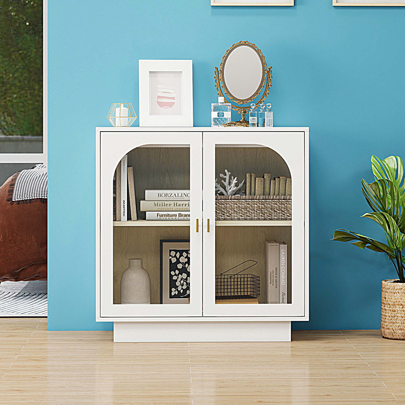 Armoire de rangement avec porte en acrylique, Blanc