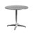 Johannette Round Aluminum Indoor-Outdoor Restaurant Dining Table Set with 4 Slat Back Chairs-93389844-93389843