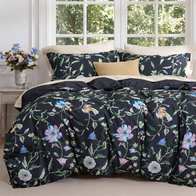Bedsure Reversible Cute Flower Patterned Bedding Duvet Cover